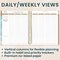 bloom daily planners 2026–2027 Academic Vision Planner, 13-Month Monthly & Weekly Hard Cover, 7.5" x 9", Coastal Calm